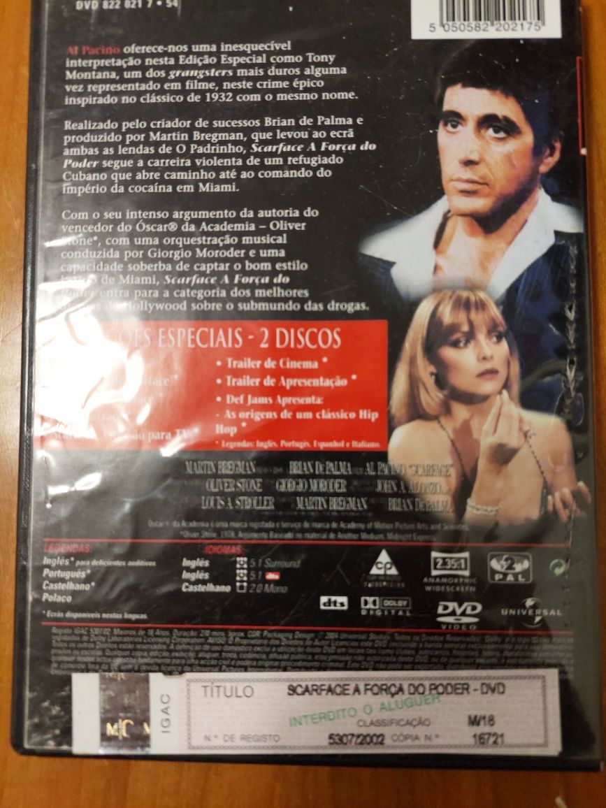 Dvd - Scarface A força do poder edição especial 2 discos