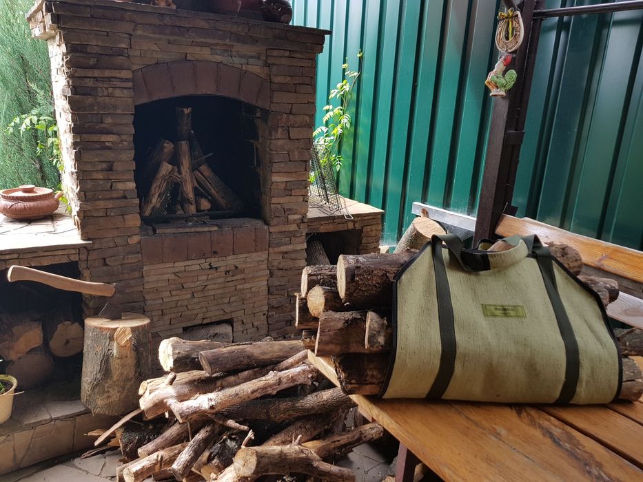 Сумка для дров из брезента