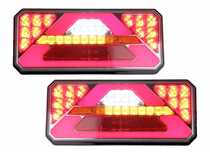 LED Lampy Tylne Ledowe 12-24V 5 Funkcji Komplet