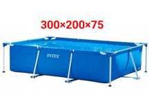 Бассейн. Басейн каркасний. Intex 28272 .300-200-75 см об'єм 3834 л