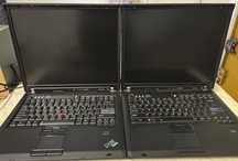 Dwa laptopy Lenovo ThinkPad T60 plus zasilacze