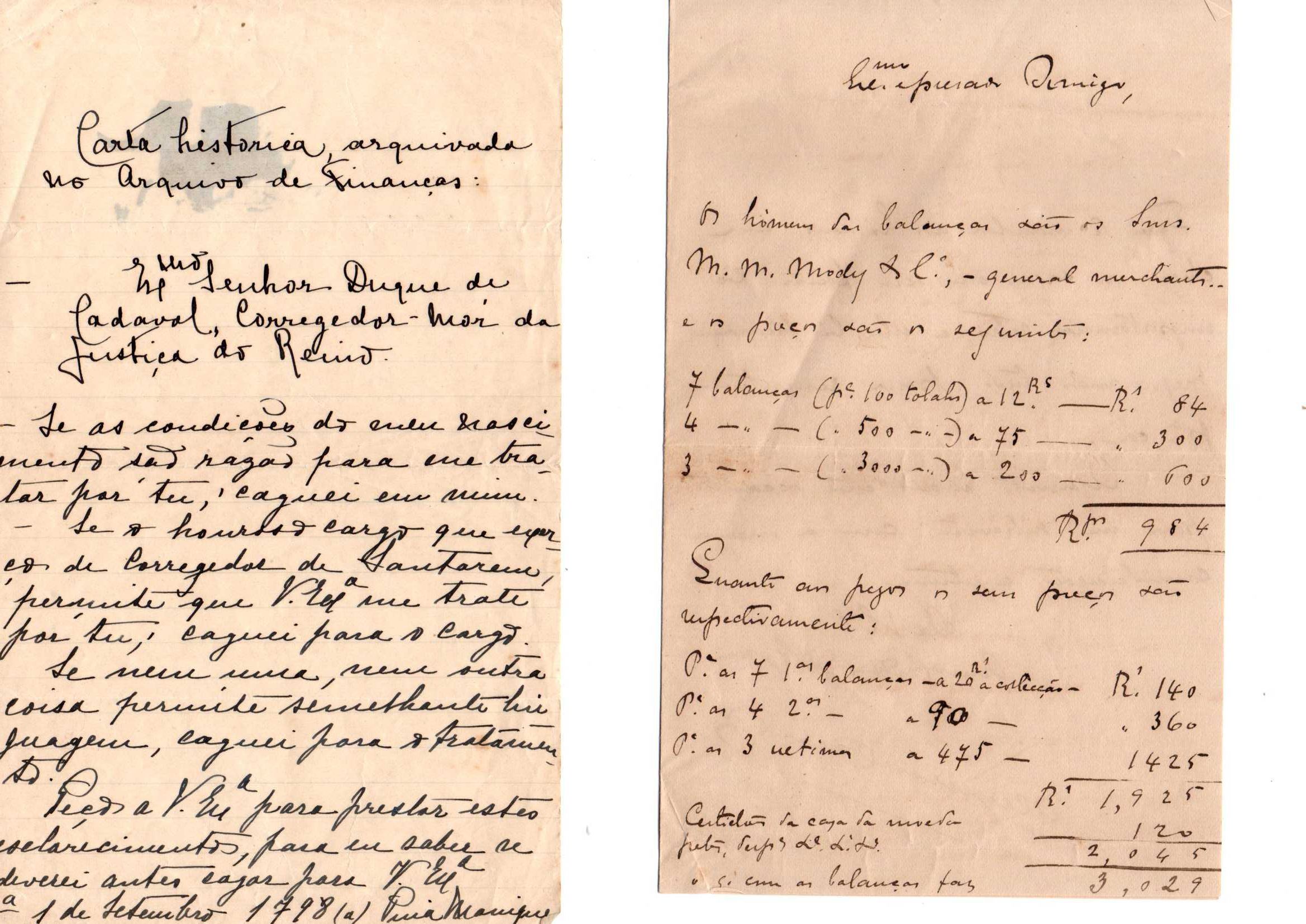 MANUSCRITO - lembrança ao tesoureiro
