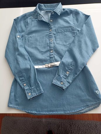 Cocodrillo Koszula jeansowa dla dziewczynki z paseczkiem rozmiar 152cm