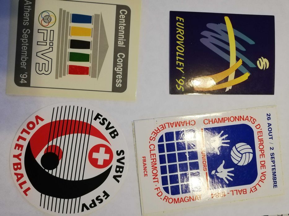 Naklejki wlepki siatkarskie federacje, imprezy, FIVB zestaw