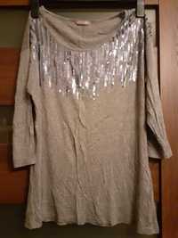 Bluzka Orsay z cekinami szara