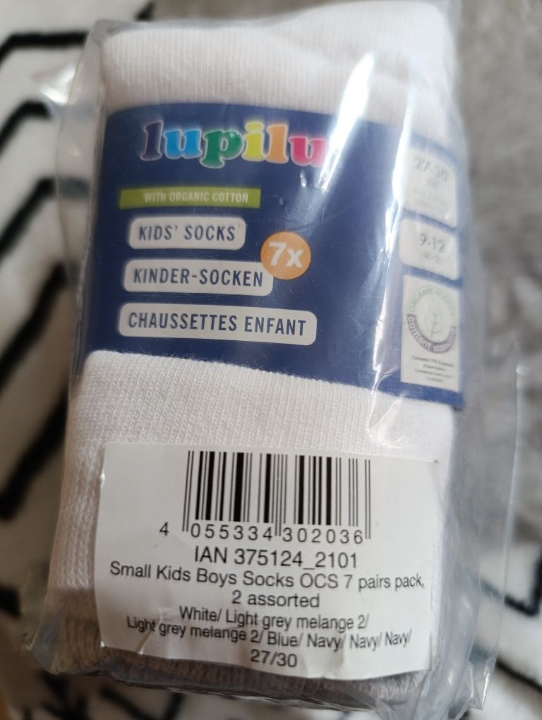 Lupilu Lidl skarpety dziecięce 7 par 27/30