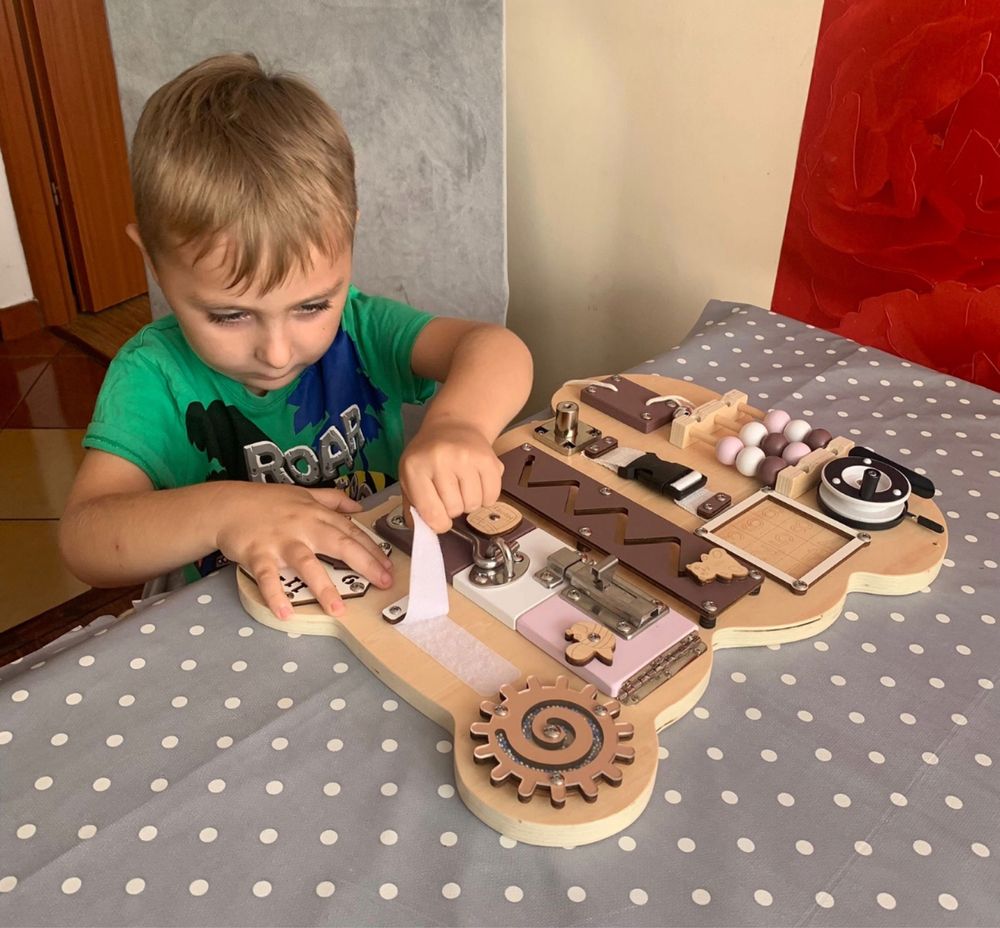 TABLICA MANIPULACYJNA MIŚ 14w1 edukacyjna sensoryczna dla dzieci
