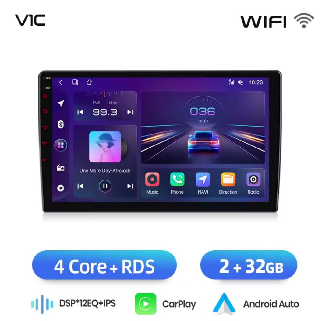 Rádio Android Mazda 323 de 2002-08 CARPLAY WIFI GPS BT novo