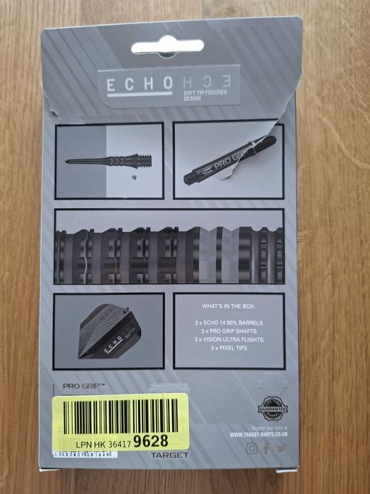 Rzutki lotki dart Target Echo 14 Soft Tip 90% tungsten 18g 3szt