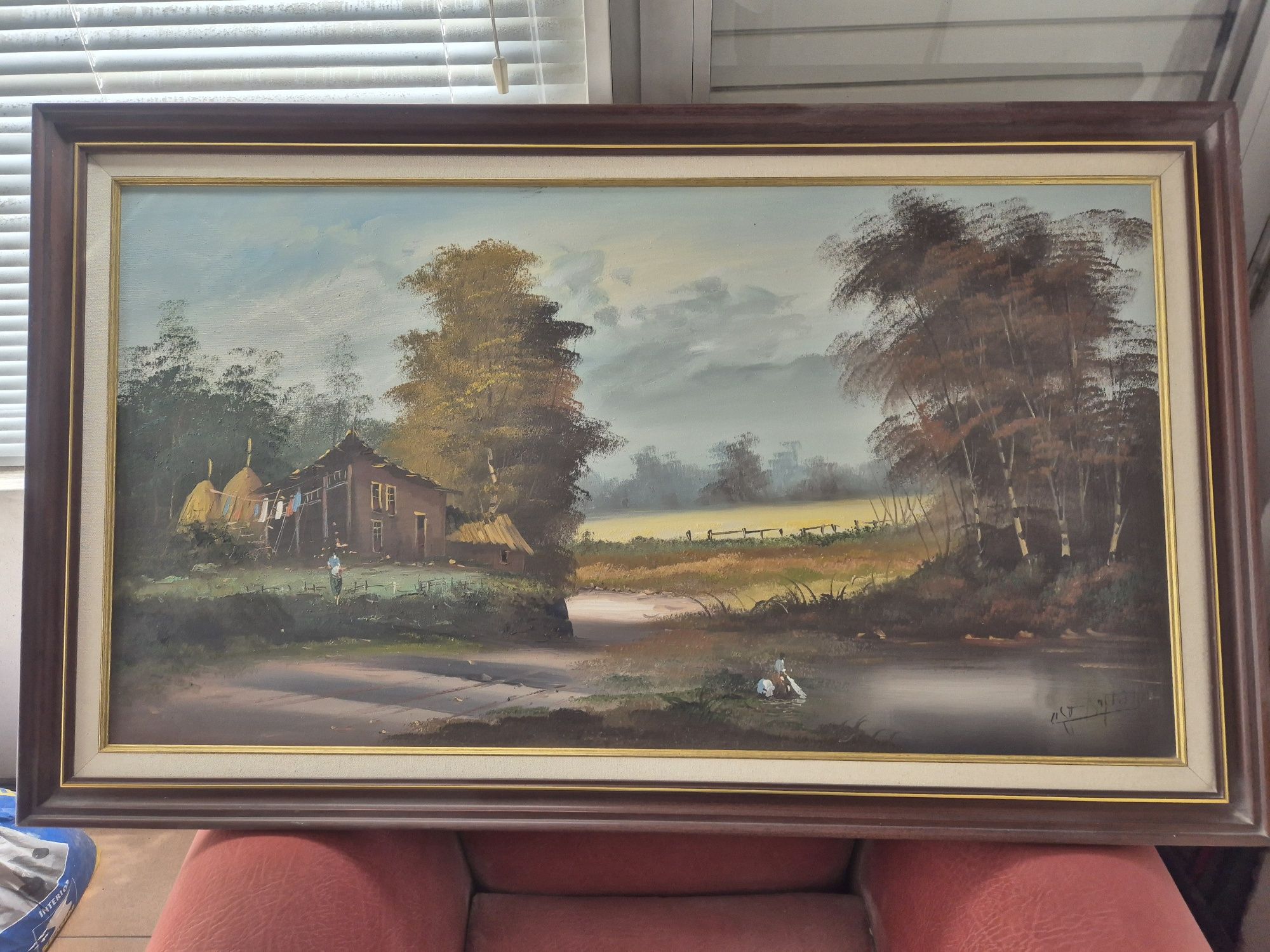Sofás mais móvel de sala mais quadro