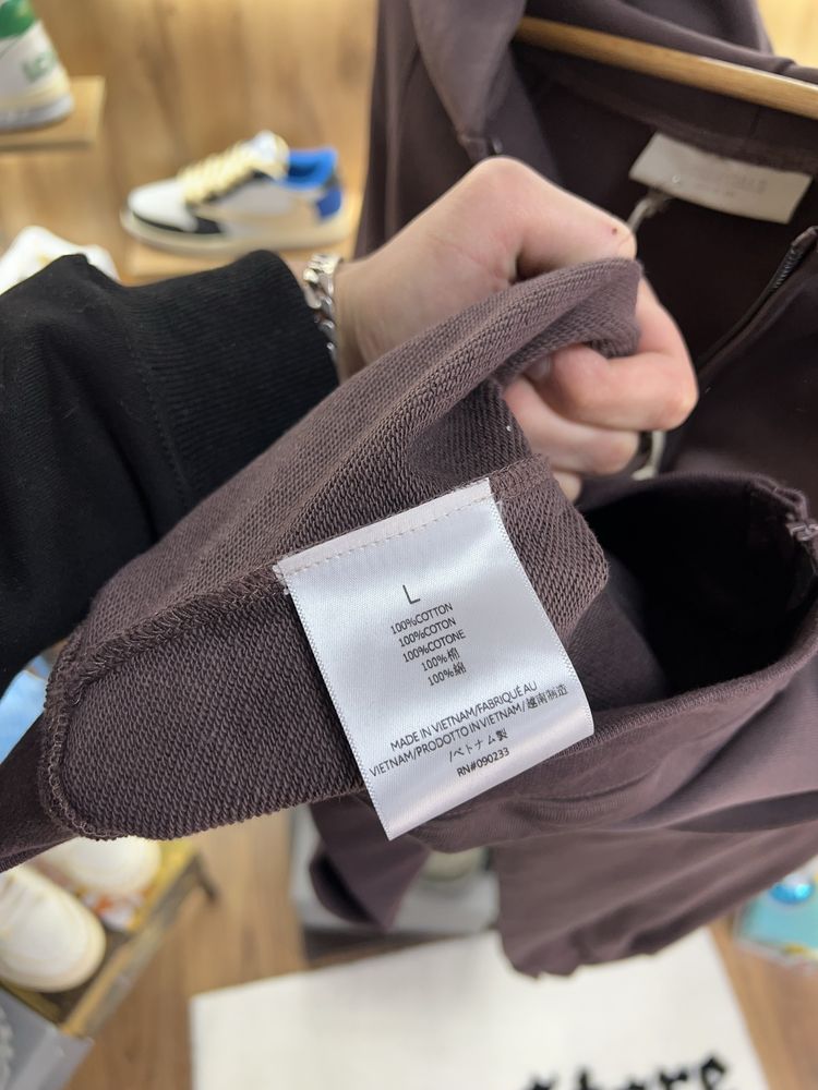 Зіп Худі FOG Fear of God Essentials Burgundy Logo