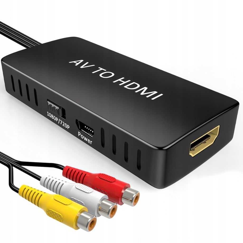 Konwerter HD RCA Adapter 1080P AV Na HDMI USB
