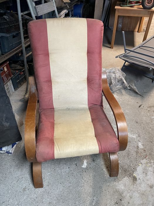 Fotel retro vintage bujany