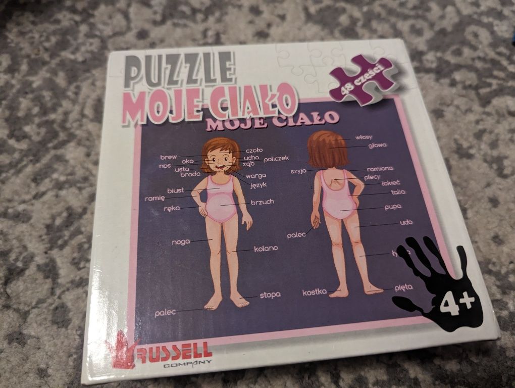 Puzzle edukacyjne Moje ciało od Russell 48 sztuk