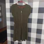 Oliwkowa khaki zielona sukienka z zamkiem select 38 S/M