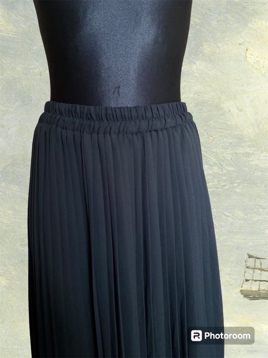 Spódnica długa czarna  maxi alternative gothic plisowana  40 M L