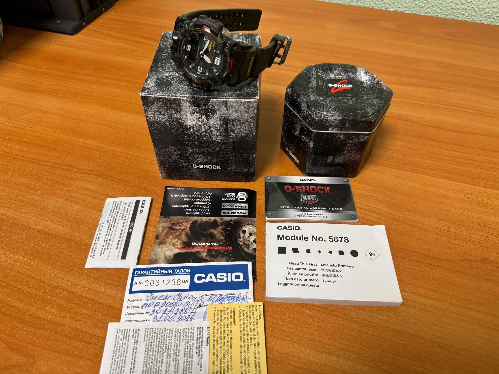 Годинник б/в CASIO G-Schock GWG-2000-1A3ER, карбон, Японія