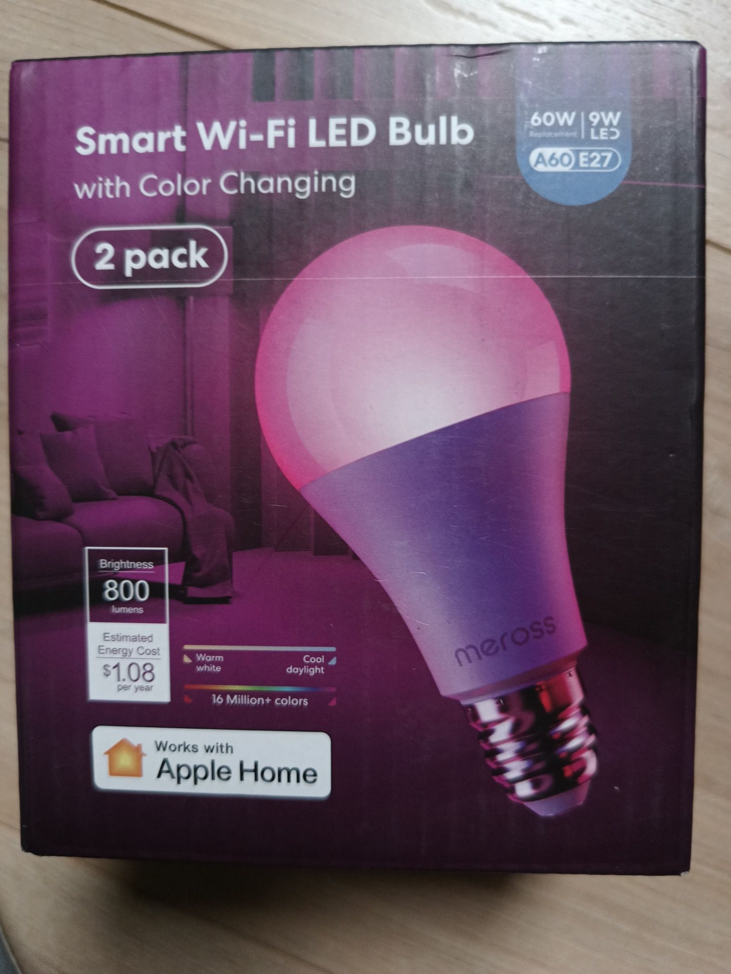 Meross Smart WI-FI LED Bulb 2 szt. E27