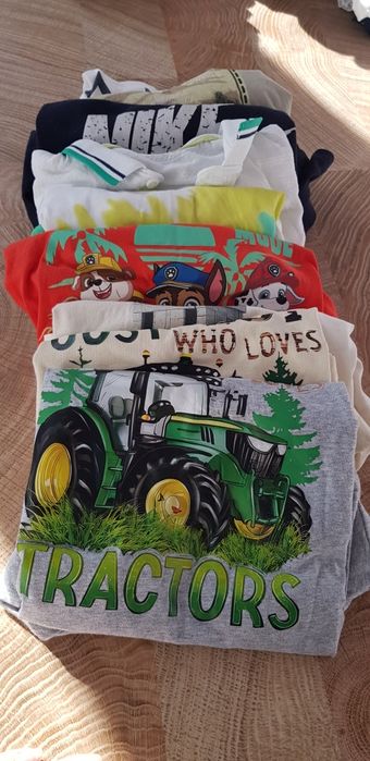 Paka ubrań 116 bluzy, koszule, spodnie, koszulki