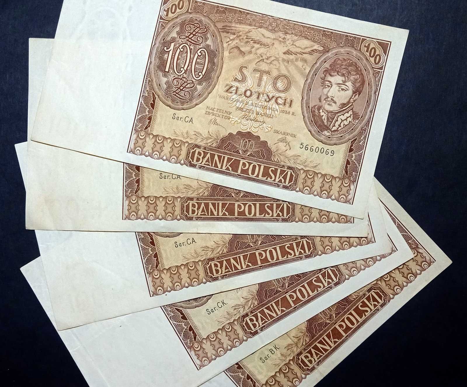 Banknoty Polskie 100 zł 1944  Bardzo ładne stany