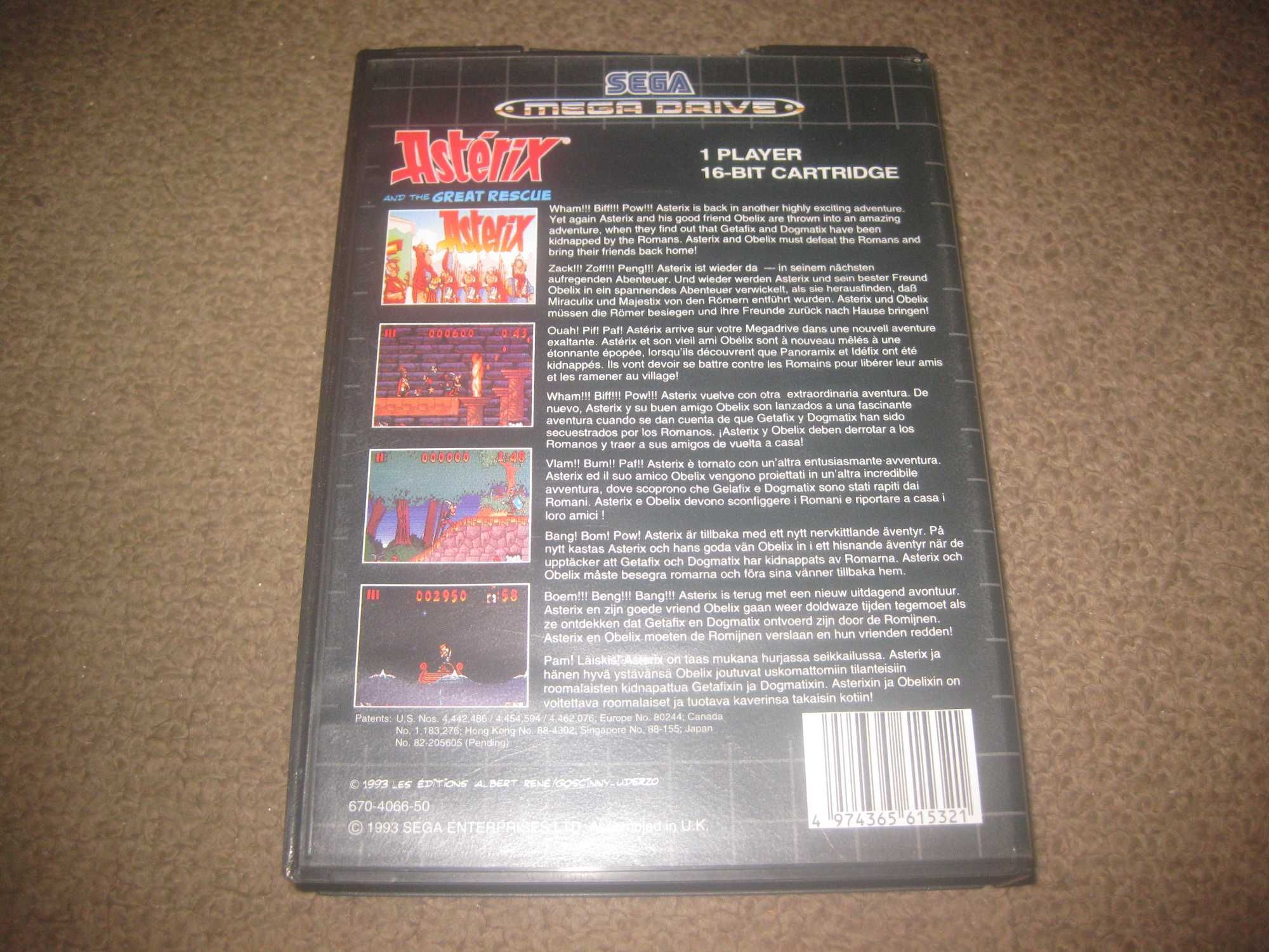 Jogo "Ásterix And The Great Rescue" para Sega Mega Drive