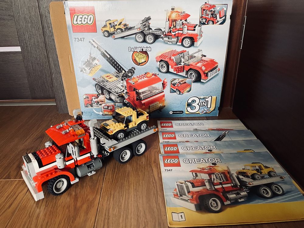 Lego Creator 7347 Transporter Samochodów 3 w 1, Kabriolet, Ciężarówka