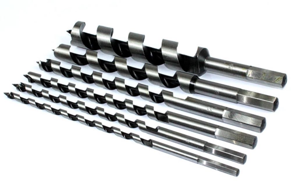 Zestaw wierteł do drewna 230mm 6szt mocne spiralne wiertła