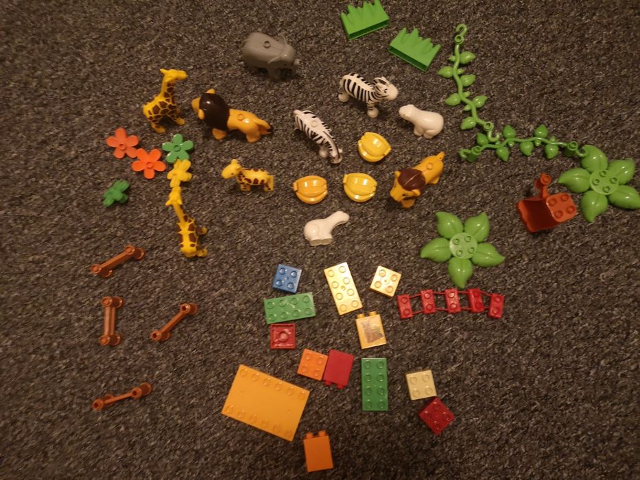 Klocki ala Lego duplo zwierzęta safari