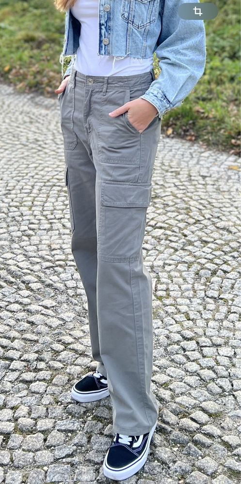 Spodnie cargo Zara 100% cotton