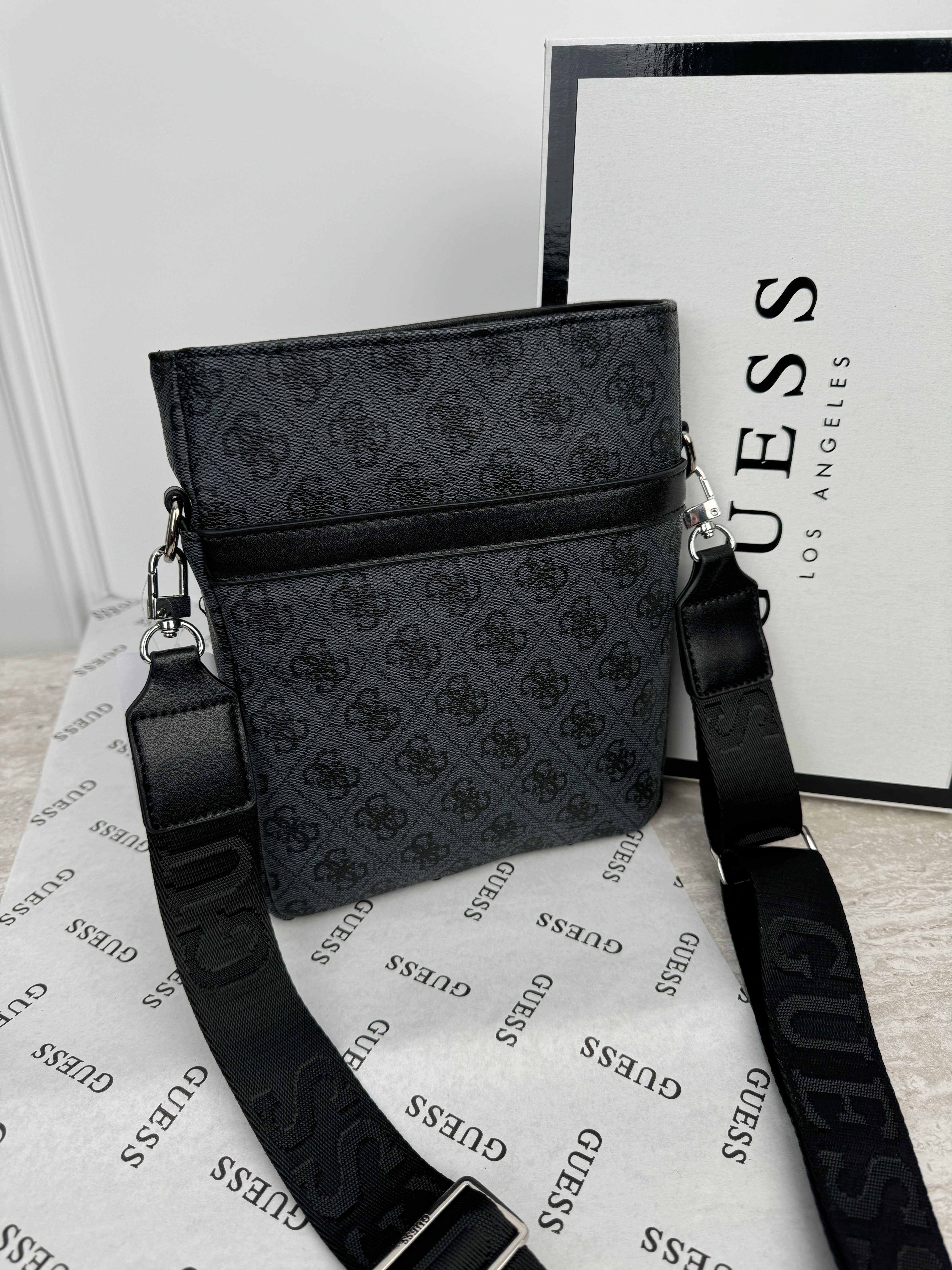 Мужская сумка мессенджер Guess через плечо LUX Гесс барсетка