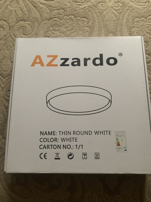 Lampa Azzardo Thin Round White