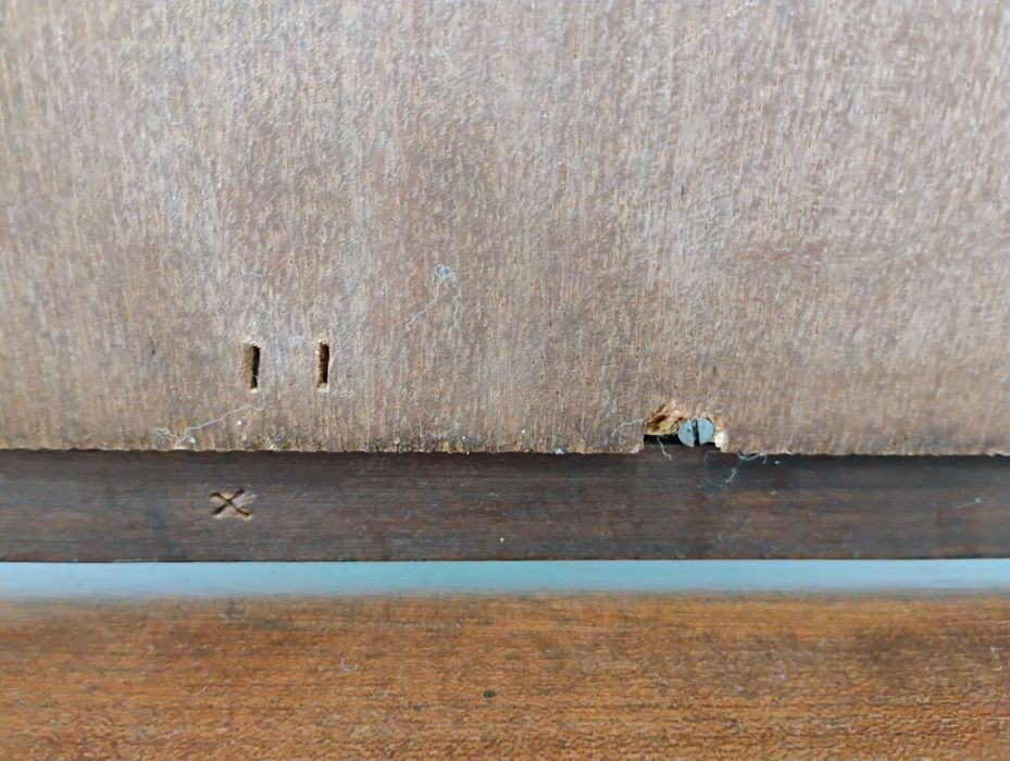 Espelho toucador vintage em madeira maciça mogno