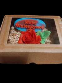 Flowerbox pudełko kwiaty mydlane Walentynki