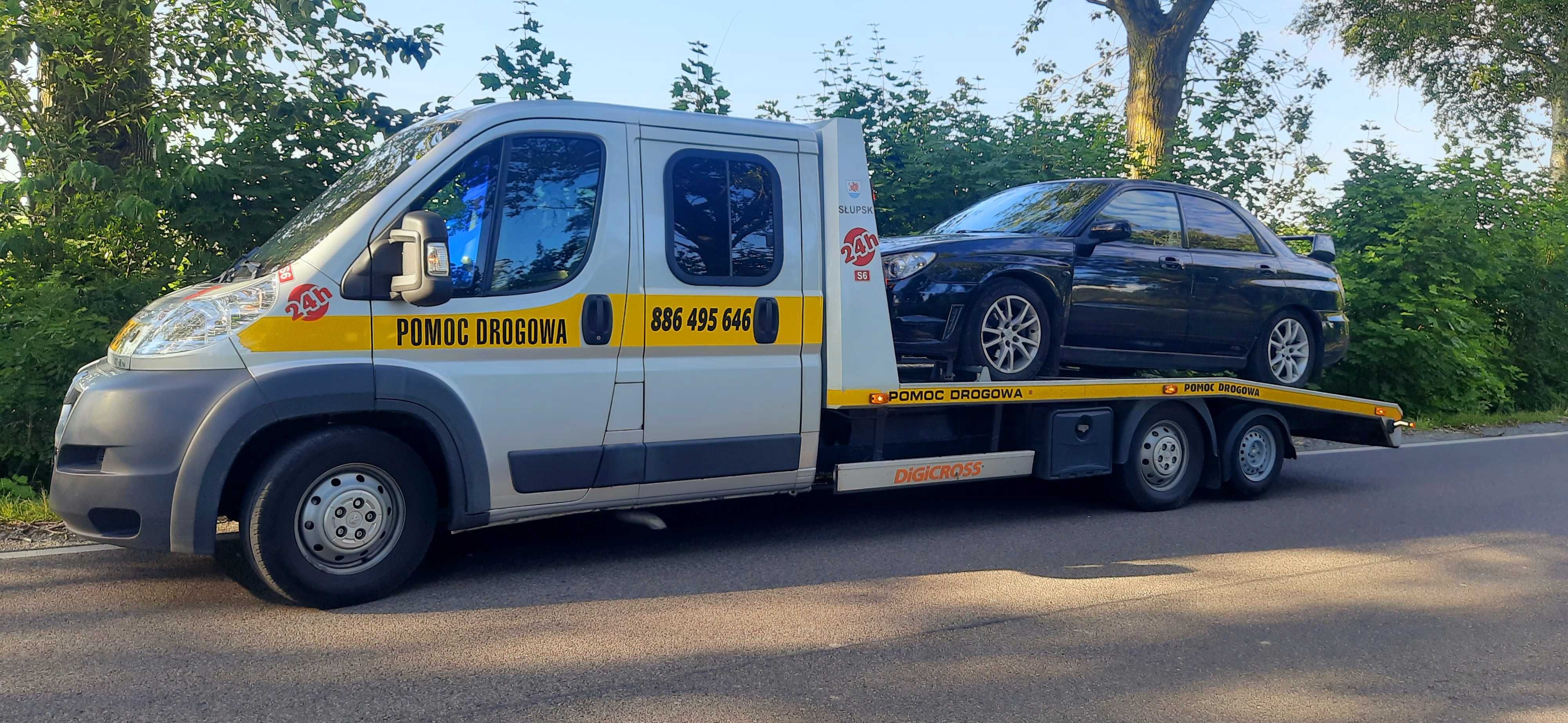 Autolaweta Pomoc Drogowa Mechanik TransportAut Słupsk LAWETA Holowanie
