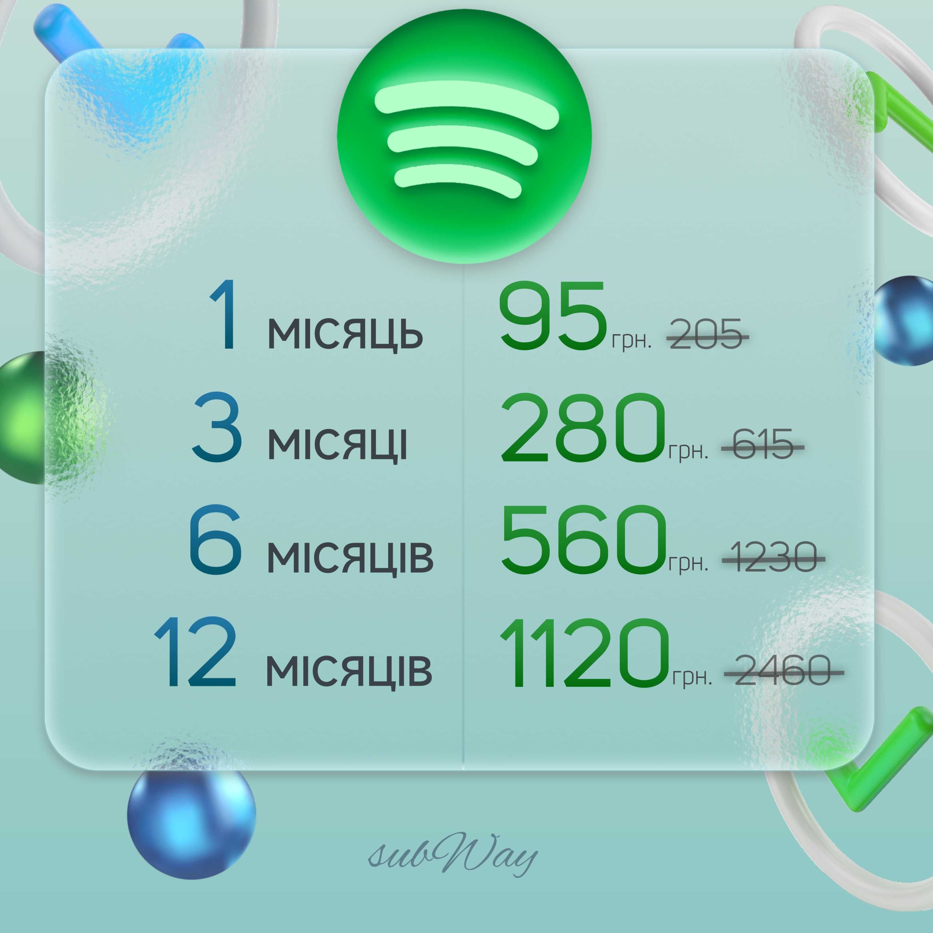 Спотіфай Преміум НА ВАШ АККАУНТ, ГАРАНТІЯ, Spotify Premium сімейна
