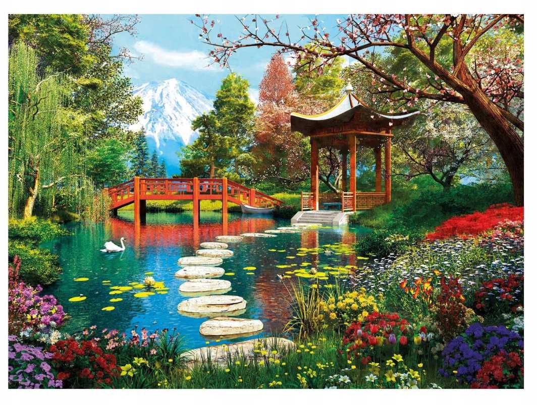 Clementoni 39910 Puzzle 1000 GARDEN Ogrody FUJI