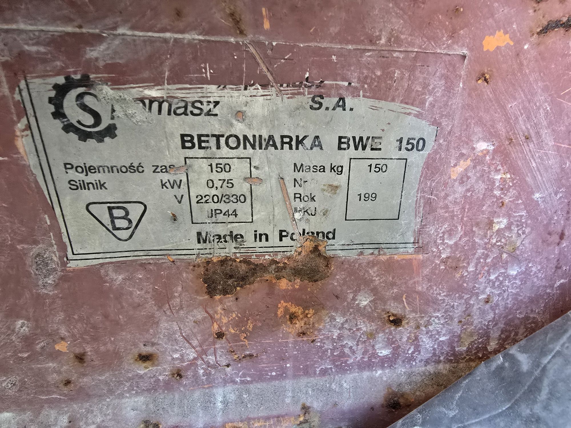 Betoniarka 150 używana