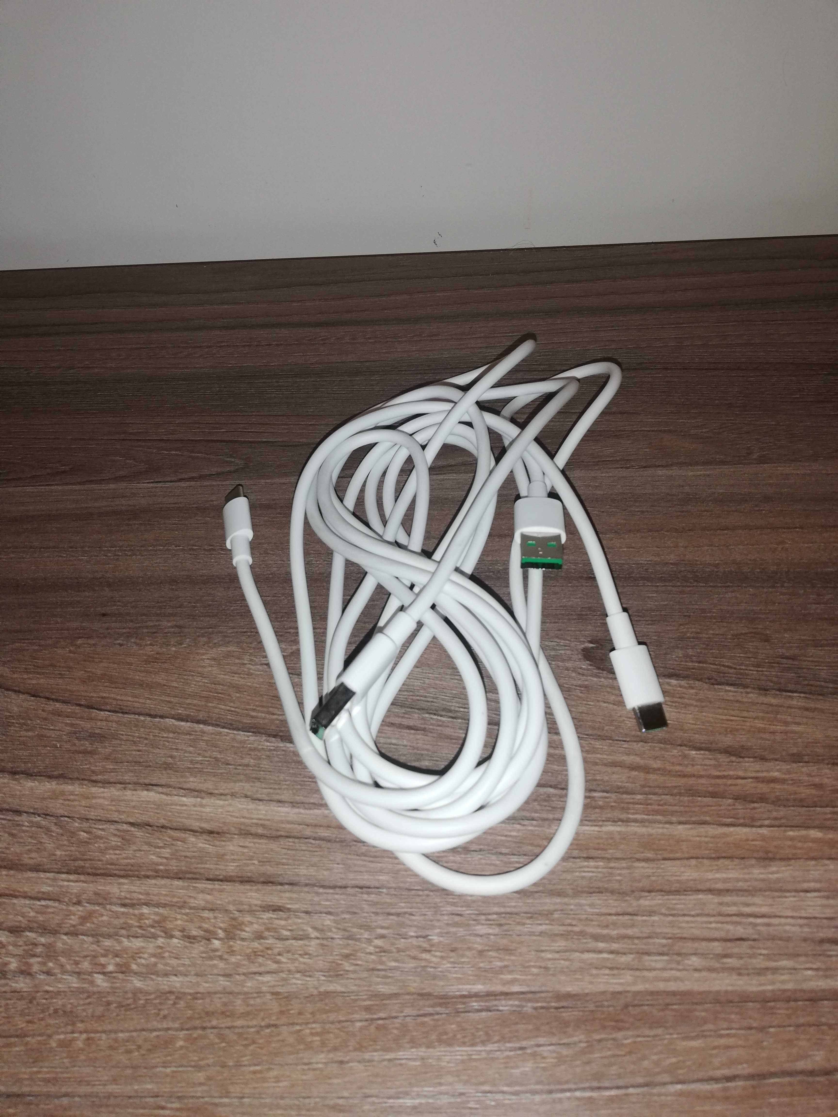 Kabel do ładowania SUPVOOC 6A USB typu C 2 sztuki, 1 m.