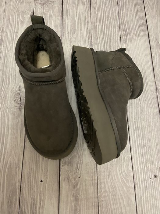 Угги серые платформа