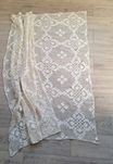 Obrus szydełkowy prostokąt bawełna ręcznie robiony vintage 200 cm/160