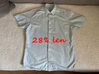 Koszula męska, z krótkim rękawem 28% len, Jack & Jones XL