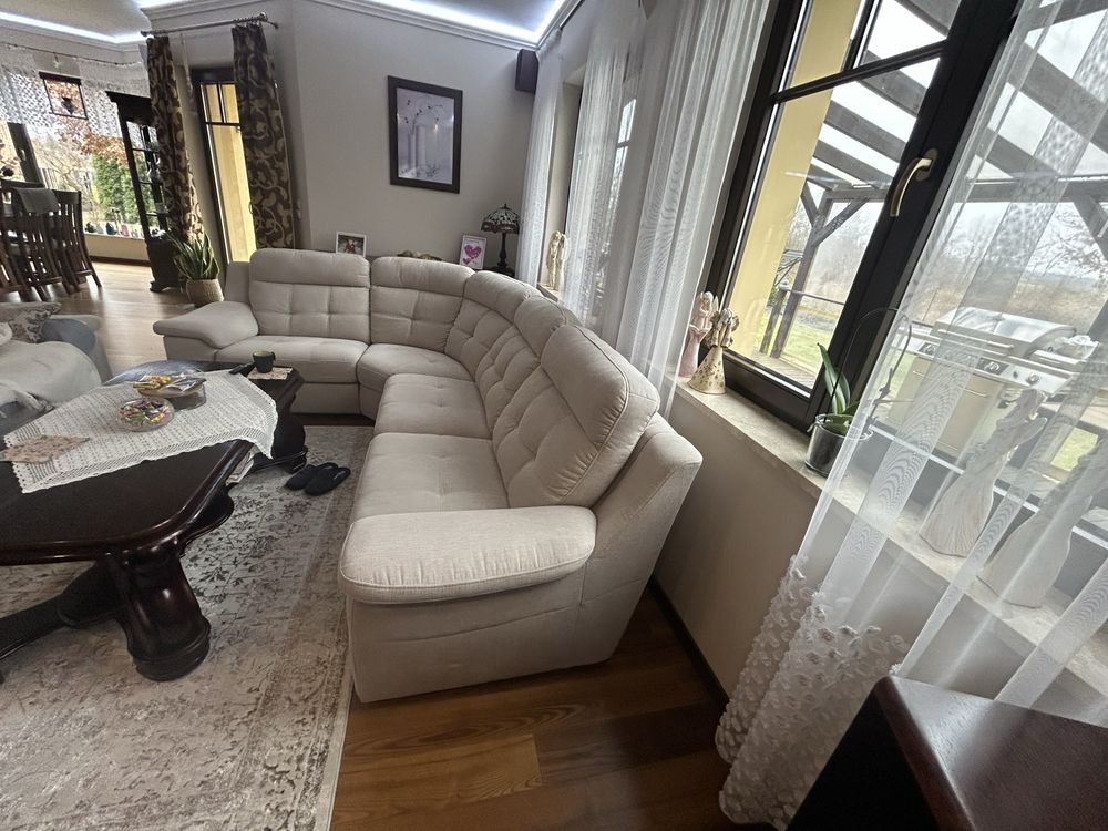 Narożnik i sofa Toledo, stan idealny, elektryczne rozkładanie
