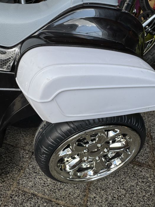 Motor Motocykl Biały dla dzieci Chopper Jak Harley 6v Akumulatorowy