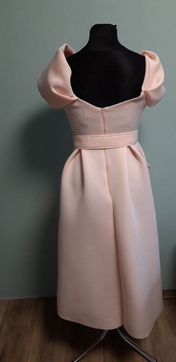 Asos piankowa midi elegancka sukienka M 38