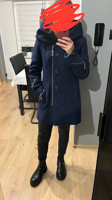 Płaszcz damski wełniany