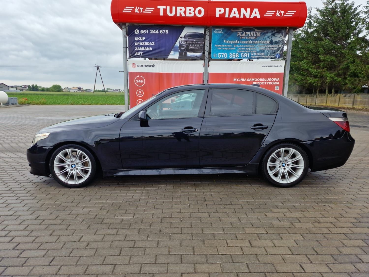 Bmw Serii 5 E60 535D M PAKIET 272km Czarna Podsufitka Duża nawigacja