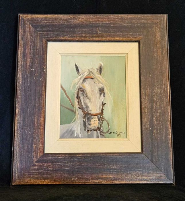 Cavalos a óleo - Manuela Marques - 1997