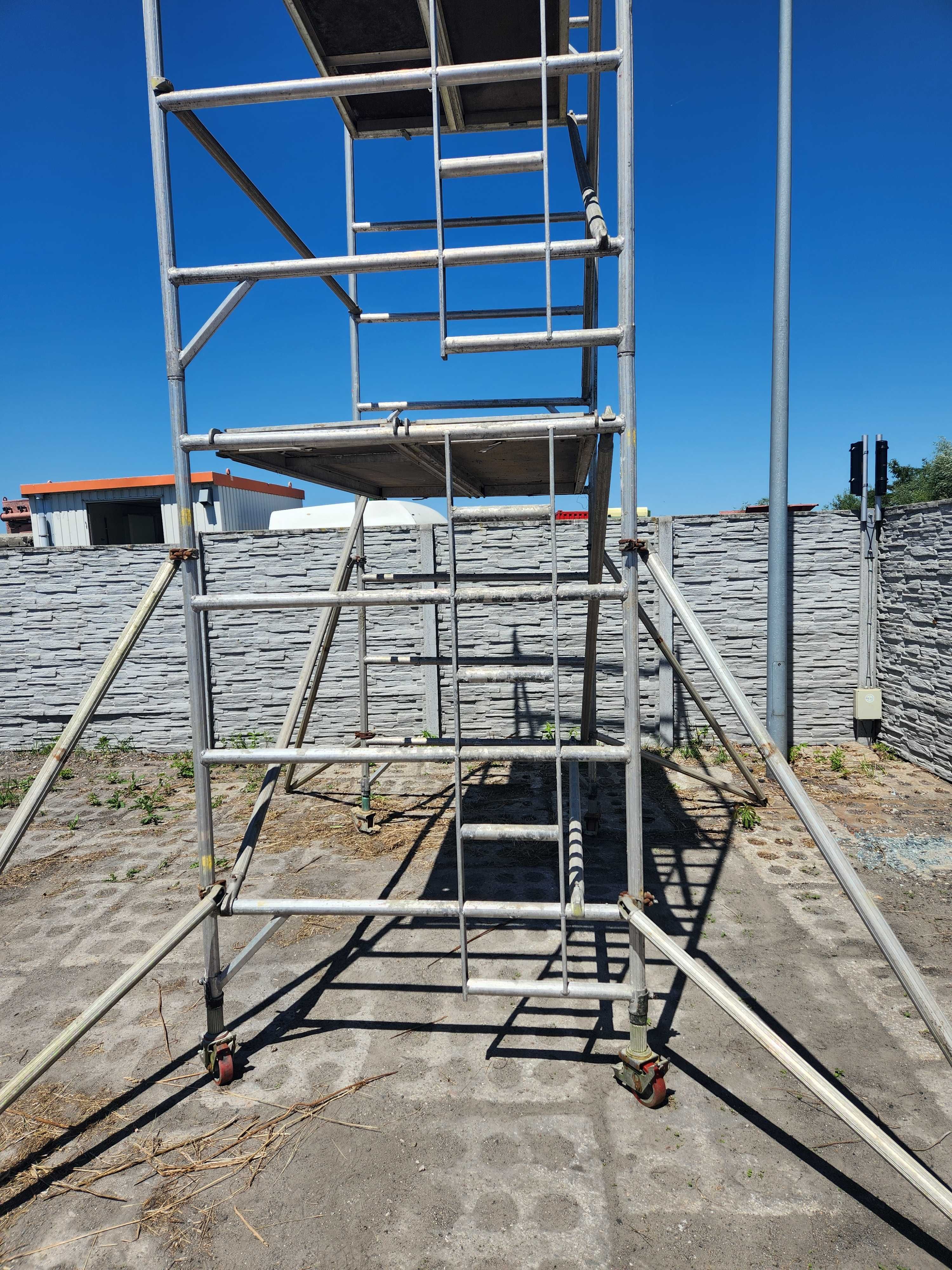 Rusztowanie aluminiowe jezdne 6,20 m roboczych 144 cm x 245