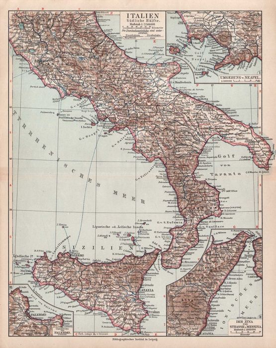 Italia południowa Sycylia Kalabria 1928 r. autentyk