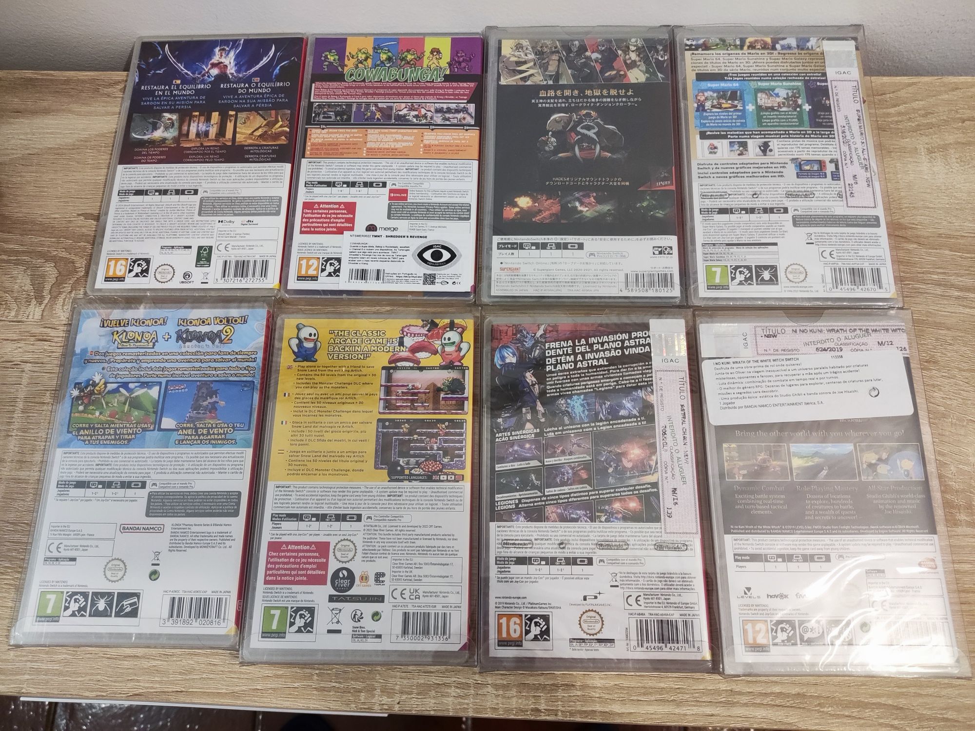 Jogos Nintendo switch tartarugas ninja, ni no kuni,hades, Mário all